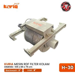 KURIA Drum Filtration Mesin RDF Rotary Drum Filter Kolam - H Series - H30