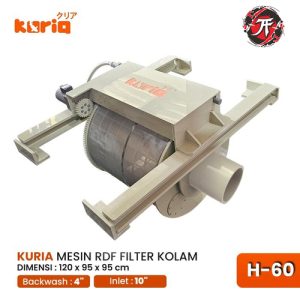 KURIA Drum Filtration Mesin RDF Rotary Drum Filter Kolam - H Series - H60