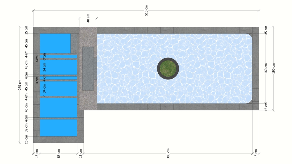 Desain Kolam Koi Ukuran 5x2 meter